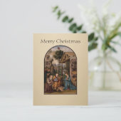The Virgin Mary and Baby Jesus Christmas Greetings ポストカード (スタンド正面)