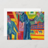 The Visit, Couple and Newcomer by Ernst Kirchner ポストカード (正面/裏面)