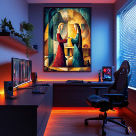 The Visitation - Cubist Minimalist Vision ポスター