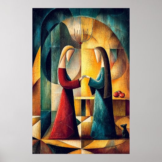 The Visitation - Cubist Minimalist Vision ポスター (正面)