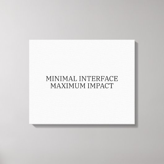 The Visual Statement | Minimal Interface Large  キャンバスプリント (正面)