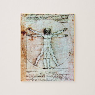 THE VITRUVIAN MAN Antique Parchment ジグソーパズル