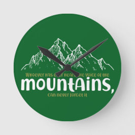 The Voice of the Mountains ラウンド壁時計