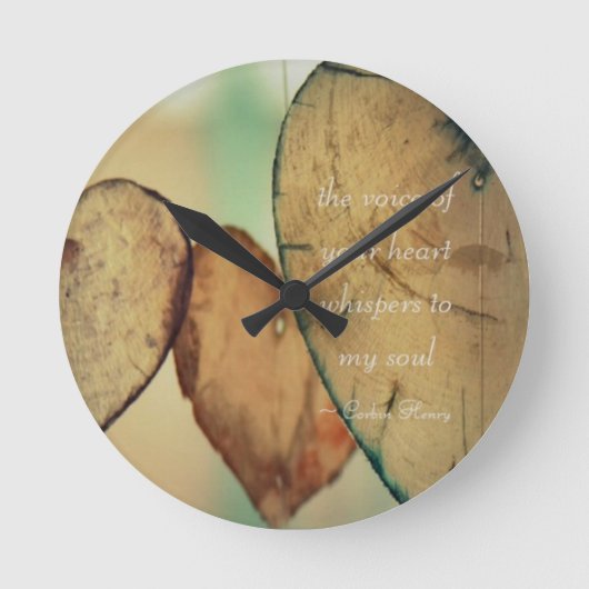 The Voice Of Your Heart Whispers To My Soul ラウンド壁時計 (正面)
