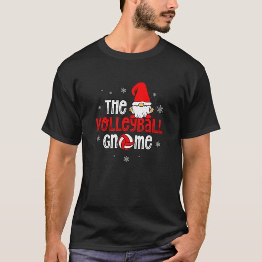 The Volleyball Gnome Christmas Holiday Season Voll Tシャツ (正面)