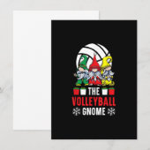 The Volleyball Gnome Sport Lover Merry Xmas Christ 招待状 (正面/裏面)