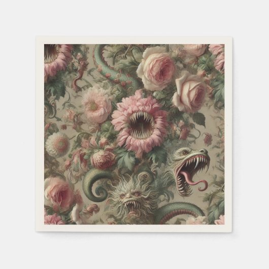 The Voracious Verdants – Gothic Victorian スタンダードカクテルナプキン (正面)