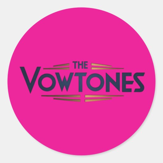 The Vowtones – ロゴシール（ピンク） ラウンドシール (正面)