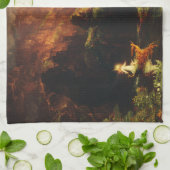 The Voyage of Life Childhood by Thomas Cole キッチンタオル (折り畳み)