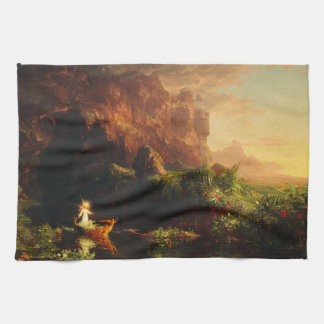 The Voyage of Life Childhood by Thomas Cole キッチンタオル