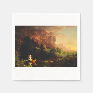 The Voyage of Life Childhood by Thomas Cole スタンダードカクテルナプキン