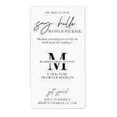 The Wait Is Over Modern Monogram Business Box Seal ラベル (正面)