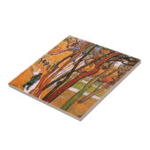 The Walk：落下する葉ゴッホVincent van Kawaii著 タイル (側面)