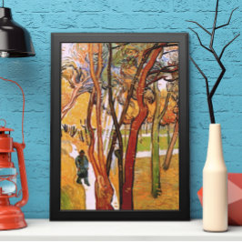 The Walk:落下する葉ゴッホVincent van Kawaii著 ポスター