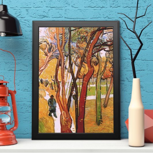 The Walk:落下する葉ゴッホVincent van Kawaii著 ポスター