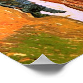 The Walk:落下する葉ゴッホVincent van Kawaii著 ポスター (角)