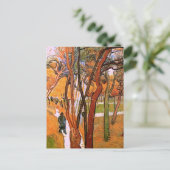 The Walk:落下する葉ゴッホVincent van Kawaii著 ポストカード (スタンド正面)