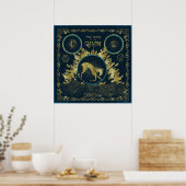 The Walk of the Qilin Golden Water Tapestry ポスター (キッチン)