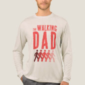 The Walking Dad in Coral Red  トライブレンドＴシャツ (正面)