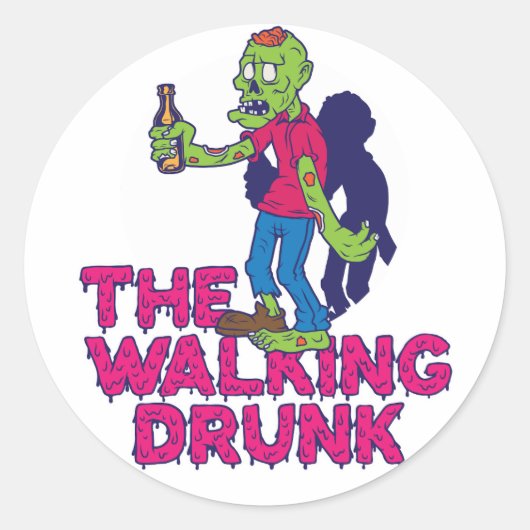 The Walking Drunk ラウンドシール (正面)