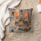 The Wall Paintings of Vat Pa Huak クッション (ブランケット)