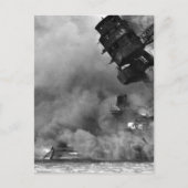 the_Warイメージの後で燃えるUSSアリゾナ ポストカード (正面)