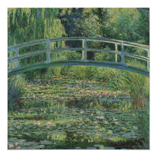 The Water-Lily Pond, Landscape Oil Painting, Monet ポスター (正面)