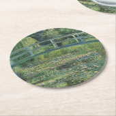 The Water-Lily Pond, Landscape Oil Painting, Monet ラウンドペーパーコースター (アングル)