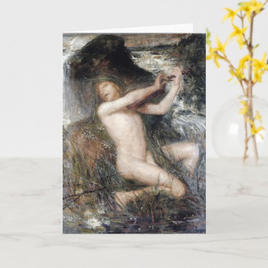 The Water Sprite Fine Art Greetings Card カード (黄色い花)