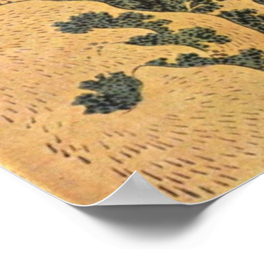 The Waterfall of Amida by Katsushika Hokusai ポスター (角)