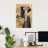 The Waterfall of Amida by Katsushika Hokusai ポスター (ホームオフィス)