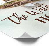 『The Watering Hole』ハンティングパーティードリンクステーブルサイン ポスター (角)