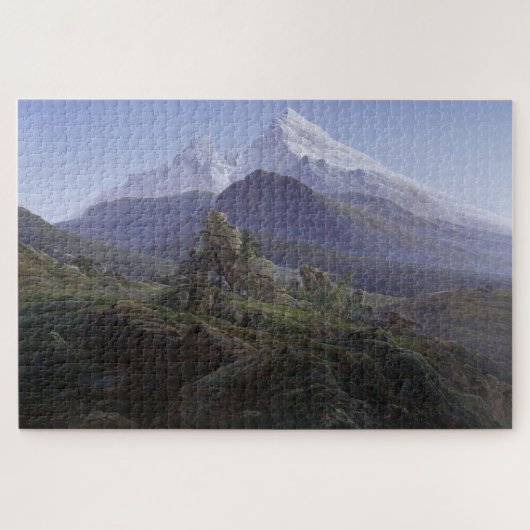 The Watzmann: A 威厳のある Mountain View - Friedrich ジグソーパズル (横)