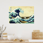 The Wave 素晴らし Bright Version High Resolution Art ポスター (キッチン)