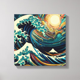 The Wave 素晴らし, wave off Kanagawa v1 Canvas Print キャンバスプリント