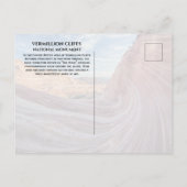 The Wave、Coyote Bluffs、Vermillion Cliffs、AZ ポストカード (裏面)