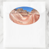 The Wave, Coyote Butte North, Vermillion Cliffs 楕円形シール (バッグ)