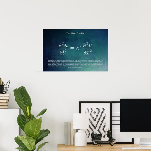 The Wave Equation - Math Poster ポスター (ホームオフィス)