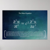 The Wave Equation - Math Poster ポスター (正面)