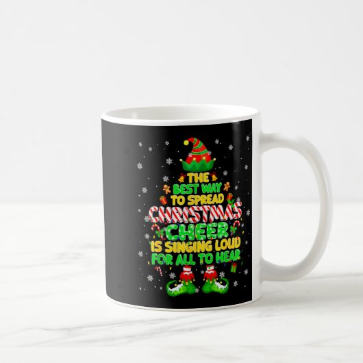 The Way To Spread Christmas Elf Xmas Boys Mens Kid コーヒーマグカップ (右)