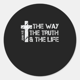 The Way, Truth, Life - John 14 6 Bible Verse Chris ラウンドシール