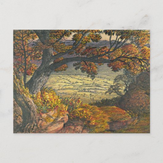 The Weald of Kent, c.1827-28 (pap上のGouacheとW/c ポストカード (正面)