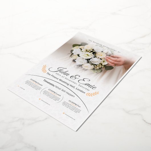 THE WEDDING CELEBRATION 箔招待状 (回転した状態)