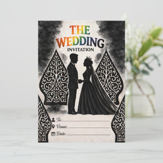 The wedding Invitation  招待状 (スタンド正面)