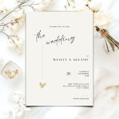 The wedding Invitation - Minimalist Black and Gold 招待状