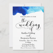 「The Wedding Of」 ブラックタイポグラフィー、シンプル、エレガント 招待状 (正面)
