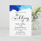 「The Wedding Of」 ブラックタイポグラフィー、シンプル、エレガント 招待状 (スタンド正面)