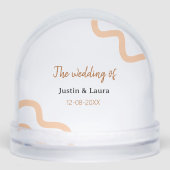 The wedding of add bride groom name date peach (正面)