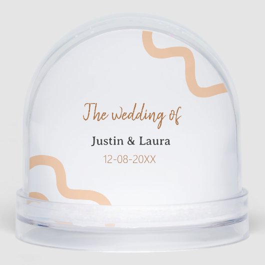 The wedding of add bride groom name date peach (正面)