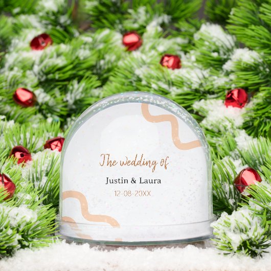 The wedding of add bride groom name date peach (クリスマス)